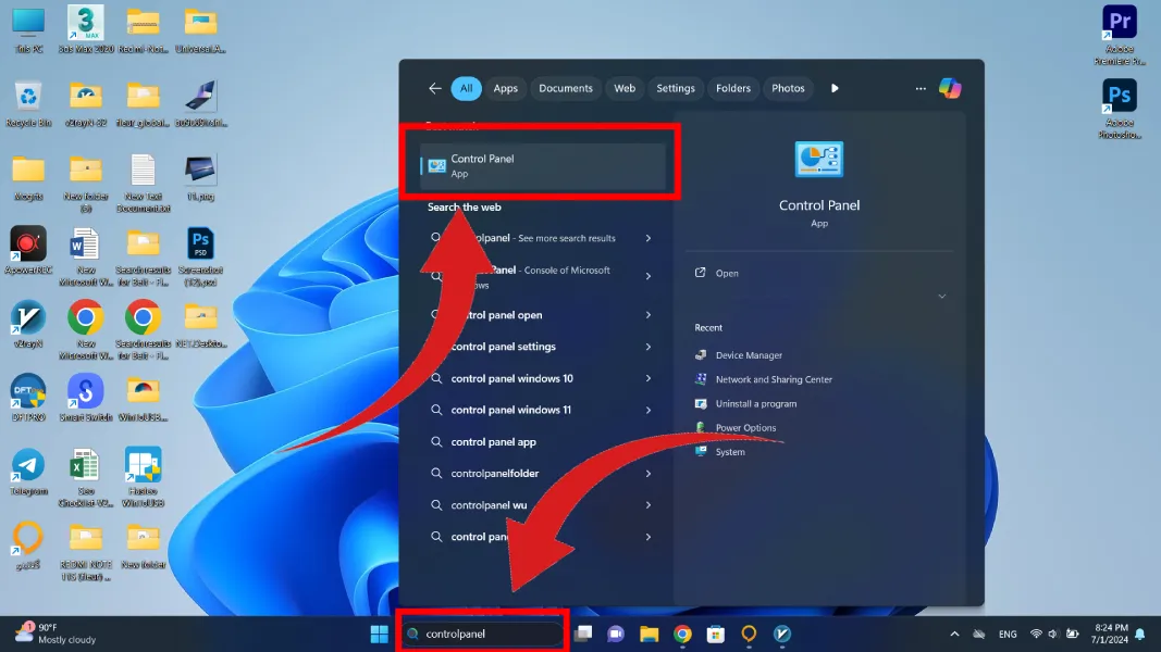 کنترل پنل ویندوز