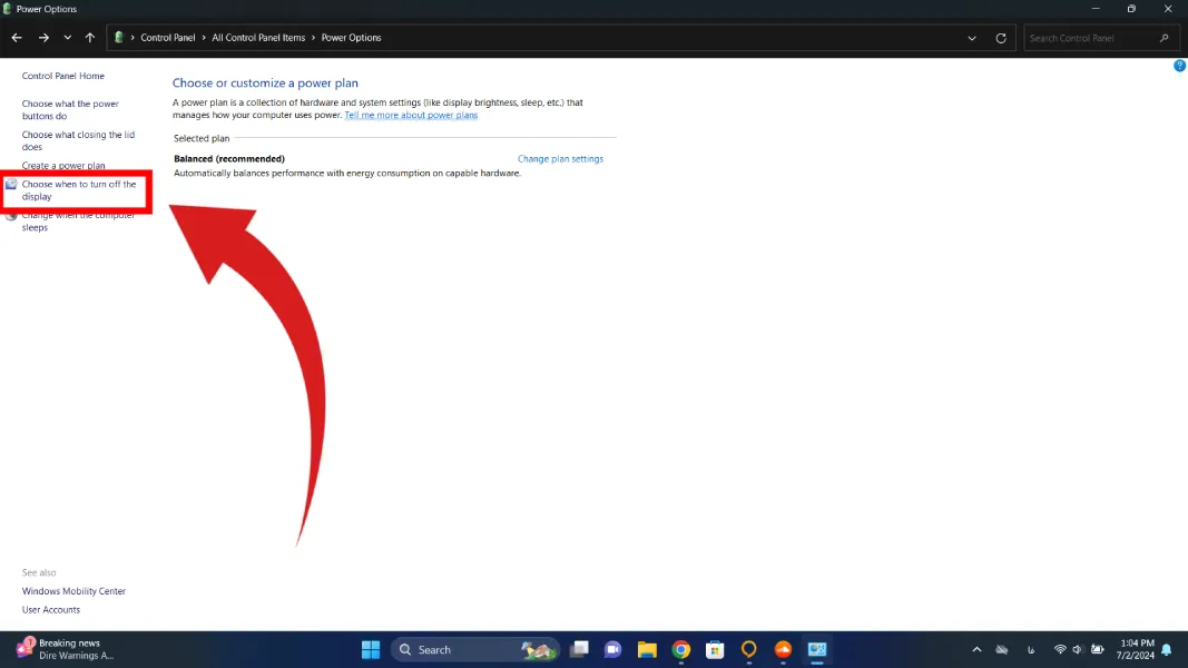 تنظیمات اسلیپ ویندوز 11