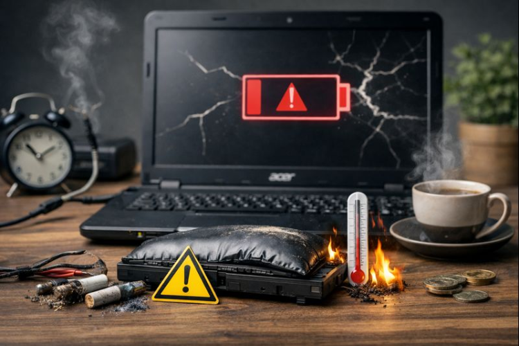 چرا باتری لپ تاپ ایسر بعد از مدتی ضعیف میشود؟