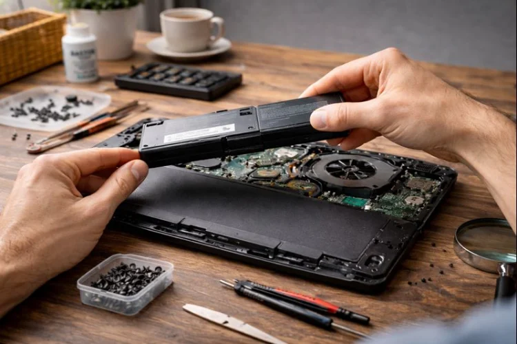 گام 4: جدا کردن باتری قدیمی