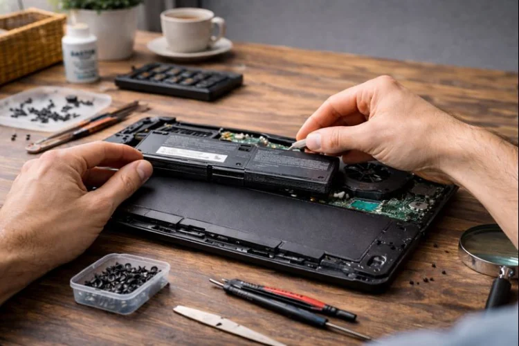 گام 5: نصب باتری جدید