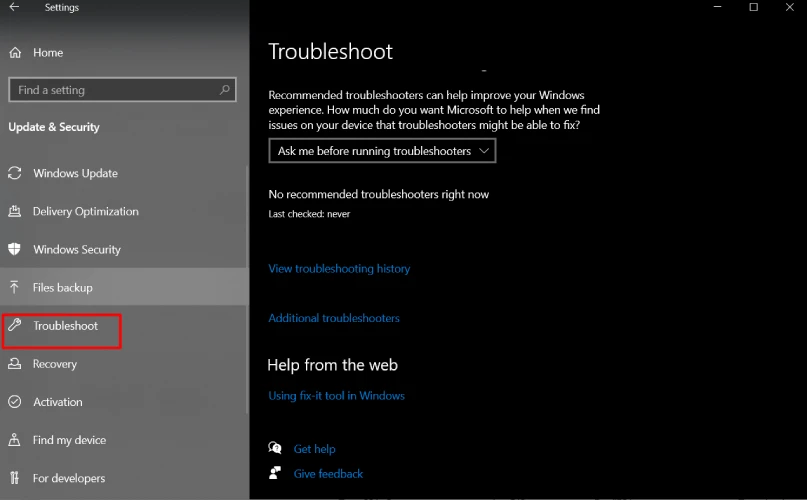 Troubleshoot