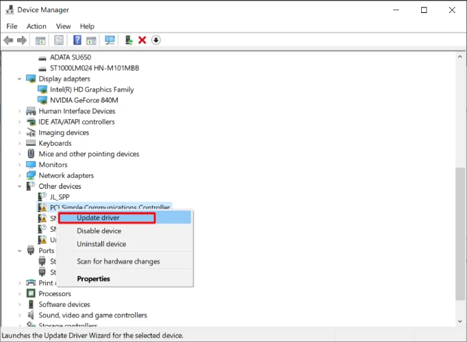 آپدیت درایور