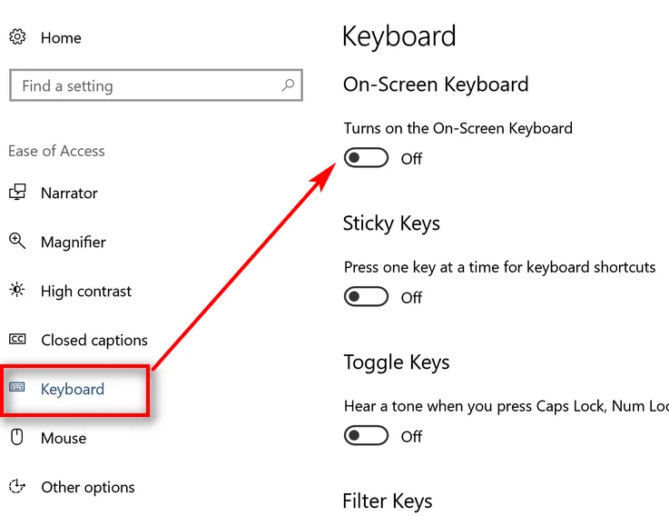 فعالسازی مجدد کیبورد لپ تاپ ایسر